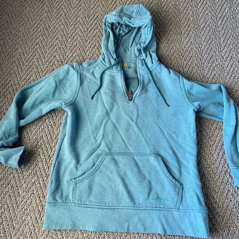 Blue Carhartt Hoodie Size Medium